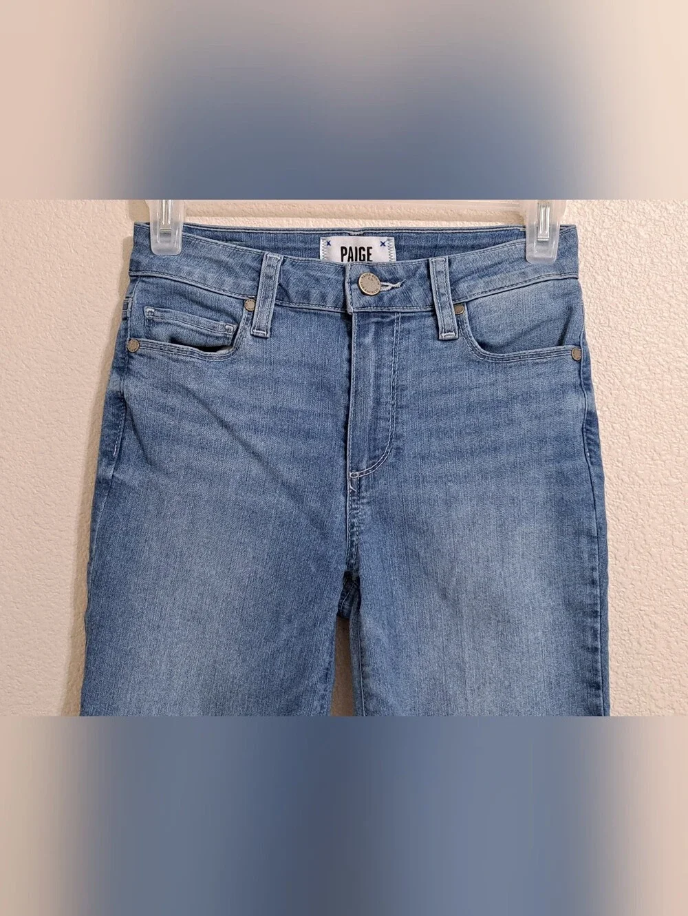 Paige Rory Crop Flare Jeans Raw Hem size 25
